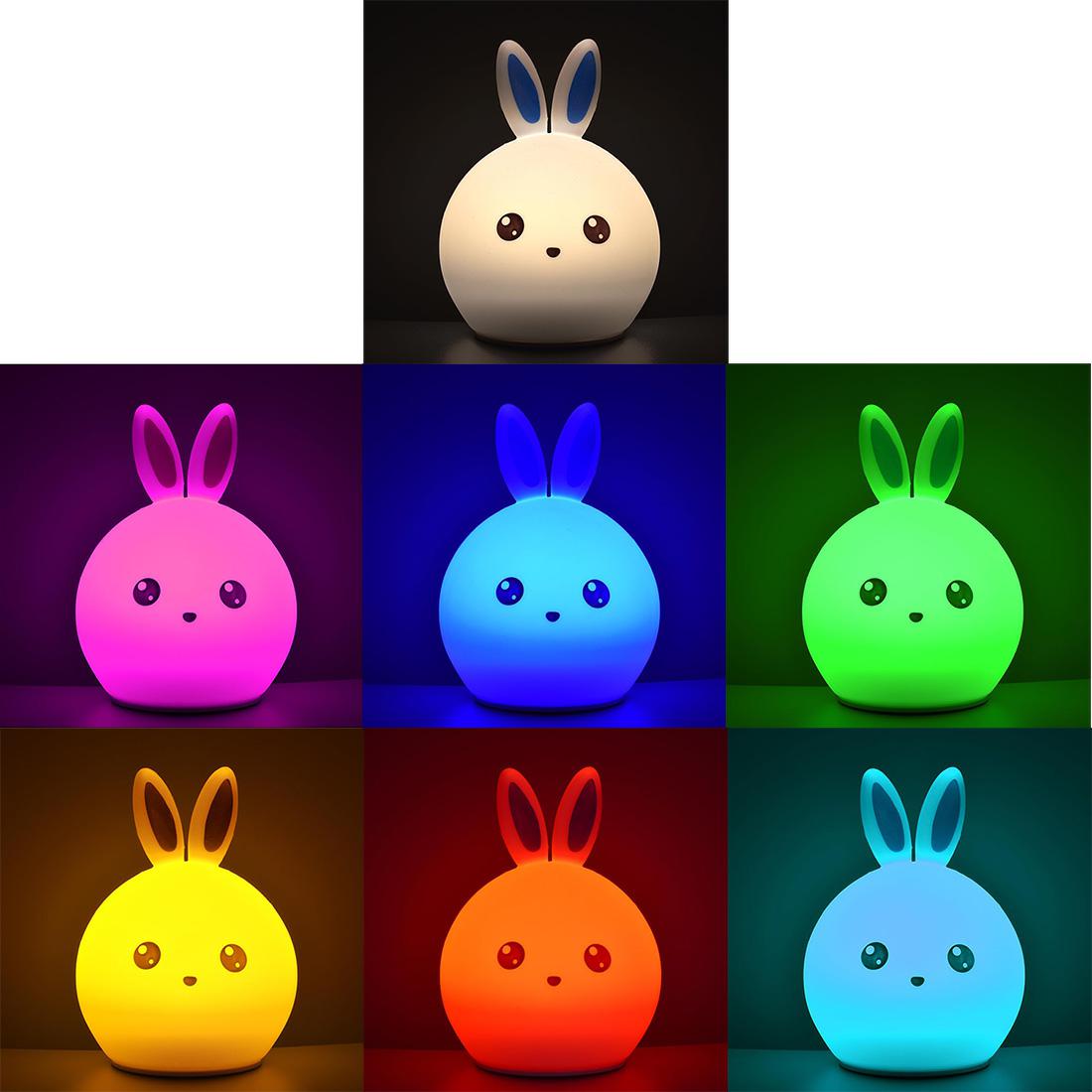 LAMPADA CUCCIOLO LIGHT BUNNY CON GIOCO DI LUCI MULTICOLO