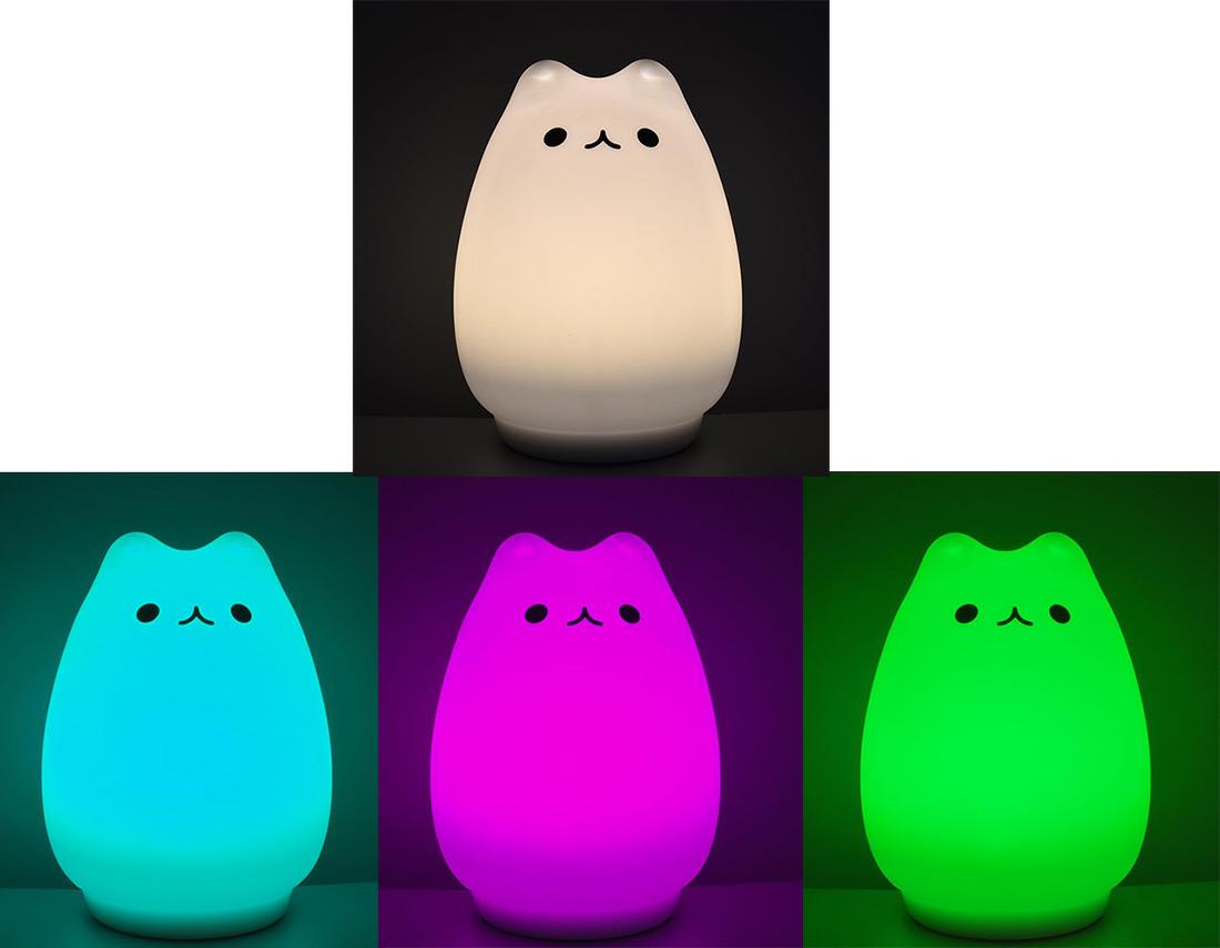 LAMPADA CUCCIOLO LIGHT GATTO CON GIOCO DI LUCI MULTICOLOR