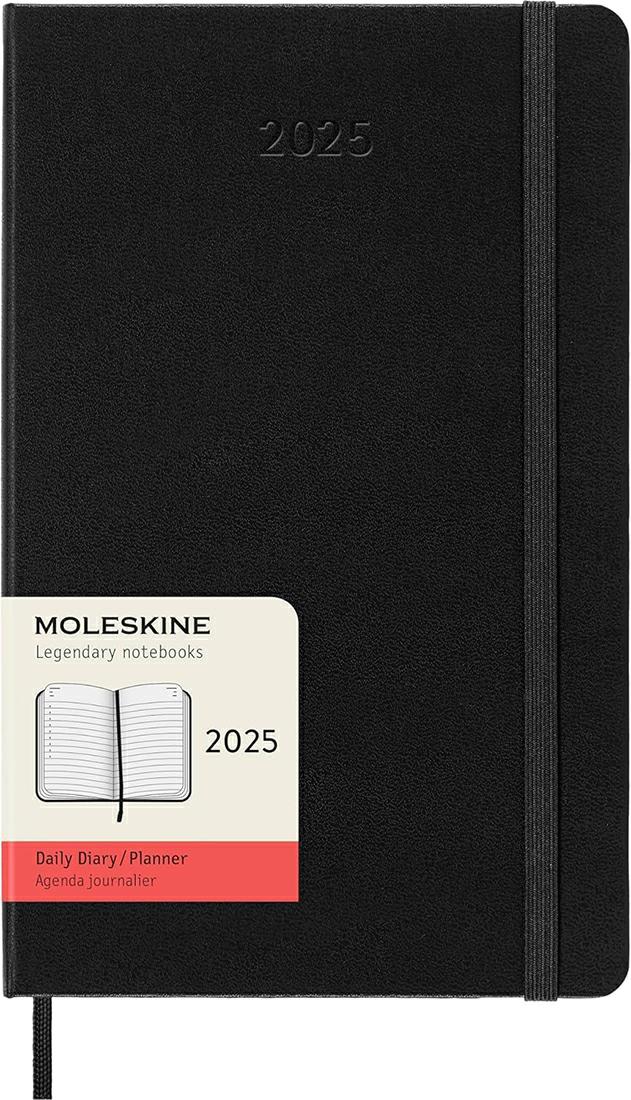 AG.12M GIORNALIERA LG CP.RIGID NERO MOLESKINE 2025