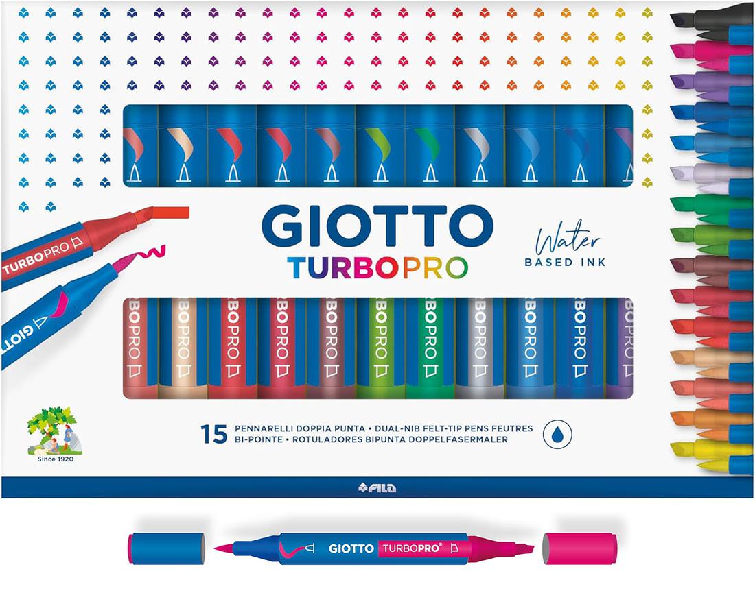 COLORI GIOTTO TURBO PRO DOPPIA PUNTA X 15