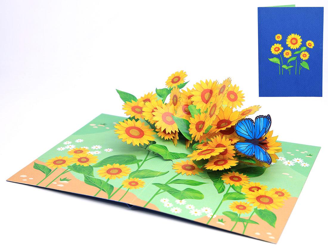 BIGLIETTINI ORIGAMI SUNFLOWERS