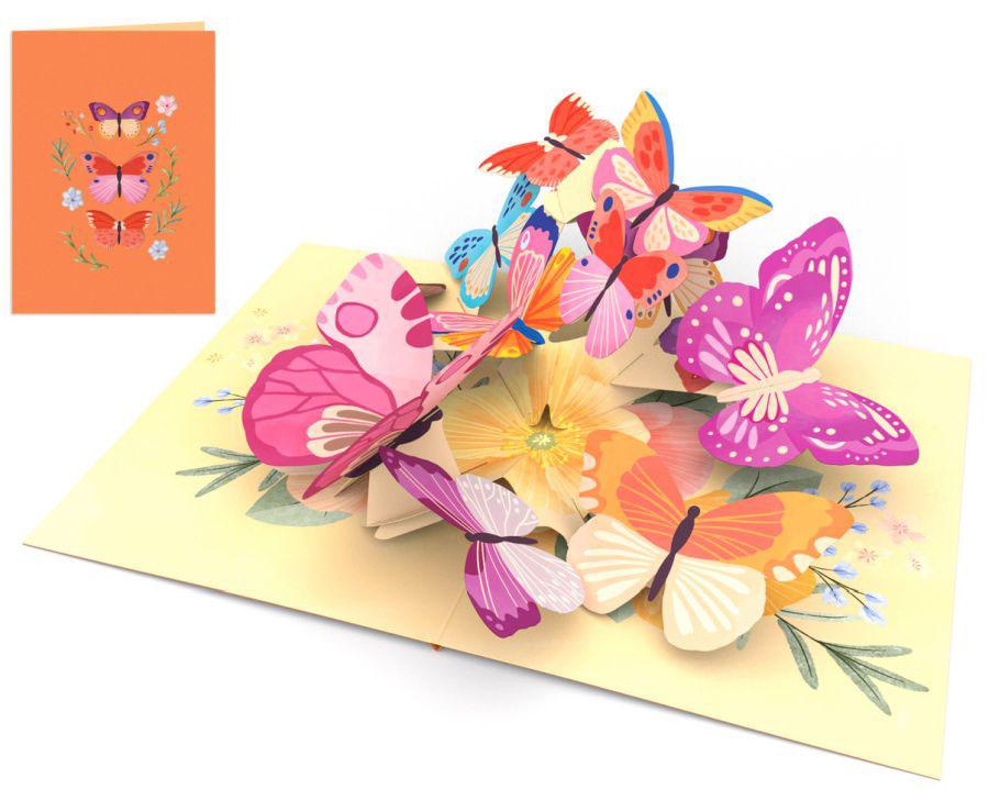 BIGLIETTINI ORIGAMI COLORFUL BUTTERFLIES