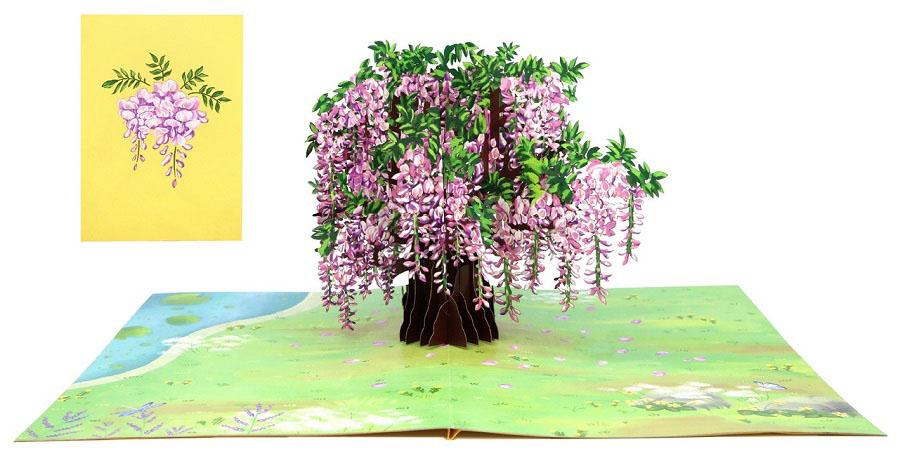 BIGLIETTINI ORIGAMI GLICINE 2 - WISTERIA 2