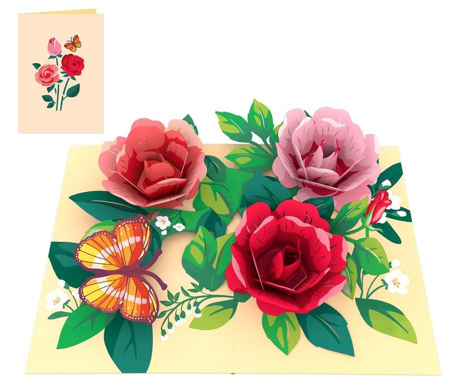 BIGLIETTINI ORIGAMI ROSE - ROSES