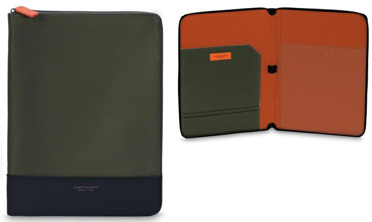 CAMPO MARZIO GARY DOCUMENT HOLDER MILITARY  GREEN